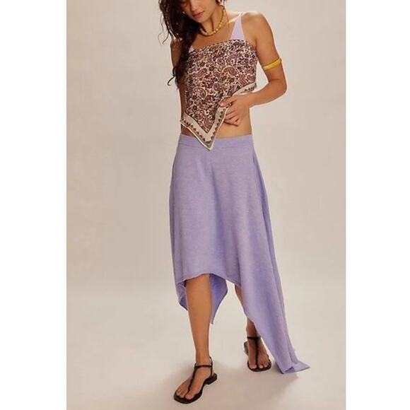 Free People Dresses & Skirts - FREE PEOPLE Free-est Women's Heveanly Lavender Asymmetric Sweater Skirt Size XS